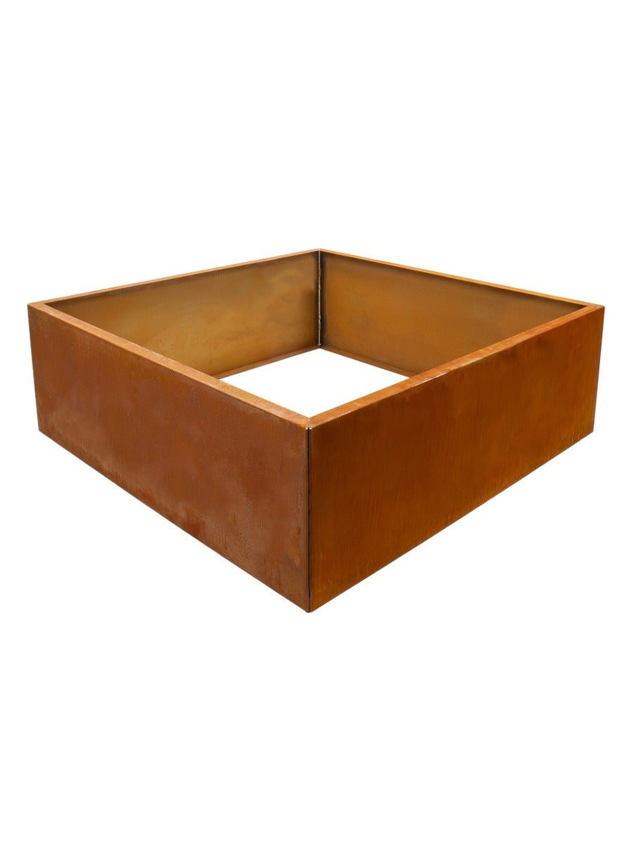 Acier Corten Jardinière Carré pour le jardin | (120x120x40cm) - 4