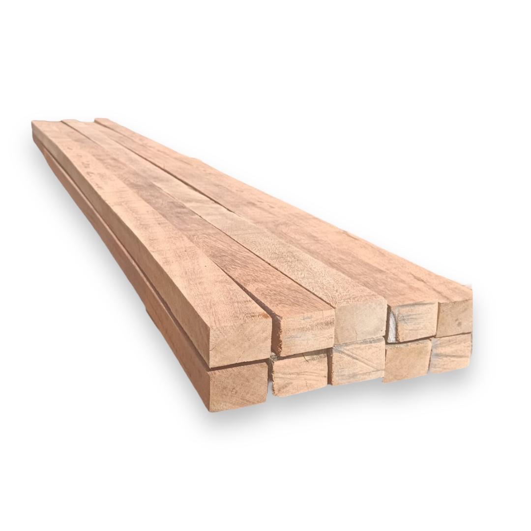 Lot de 10 lattes pour tasseaux extérieurs en bois tropical Angelim Pedra 5x3x105 cm - 3