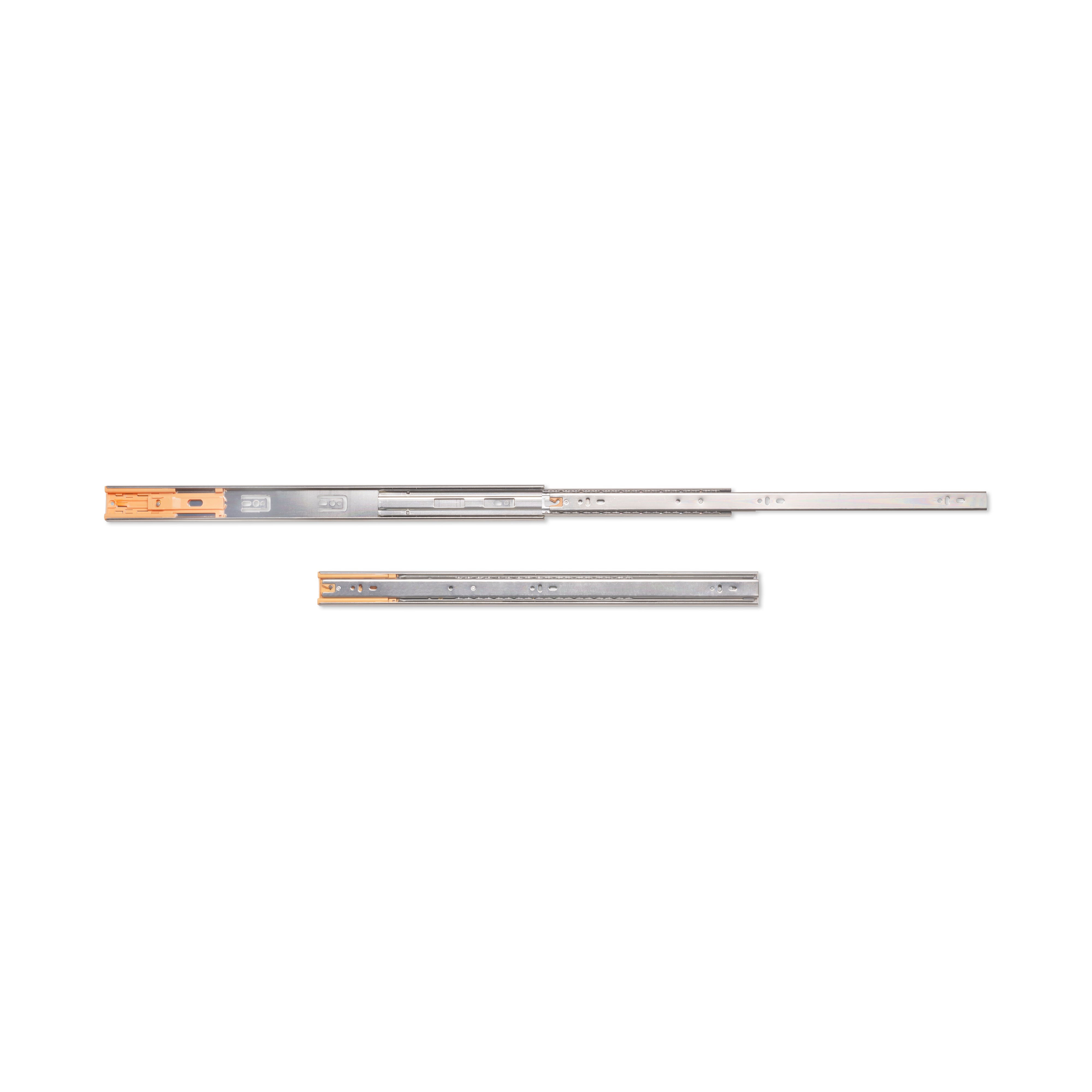 Emuca Komplet prowadnic kulkowych, pełny wysuw, cichy domyk, wysokość 45 mm, długość 550 mm, Stal, Ocynkowany
