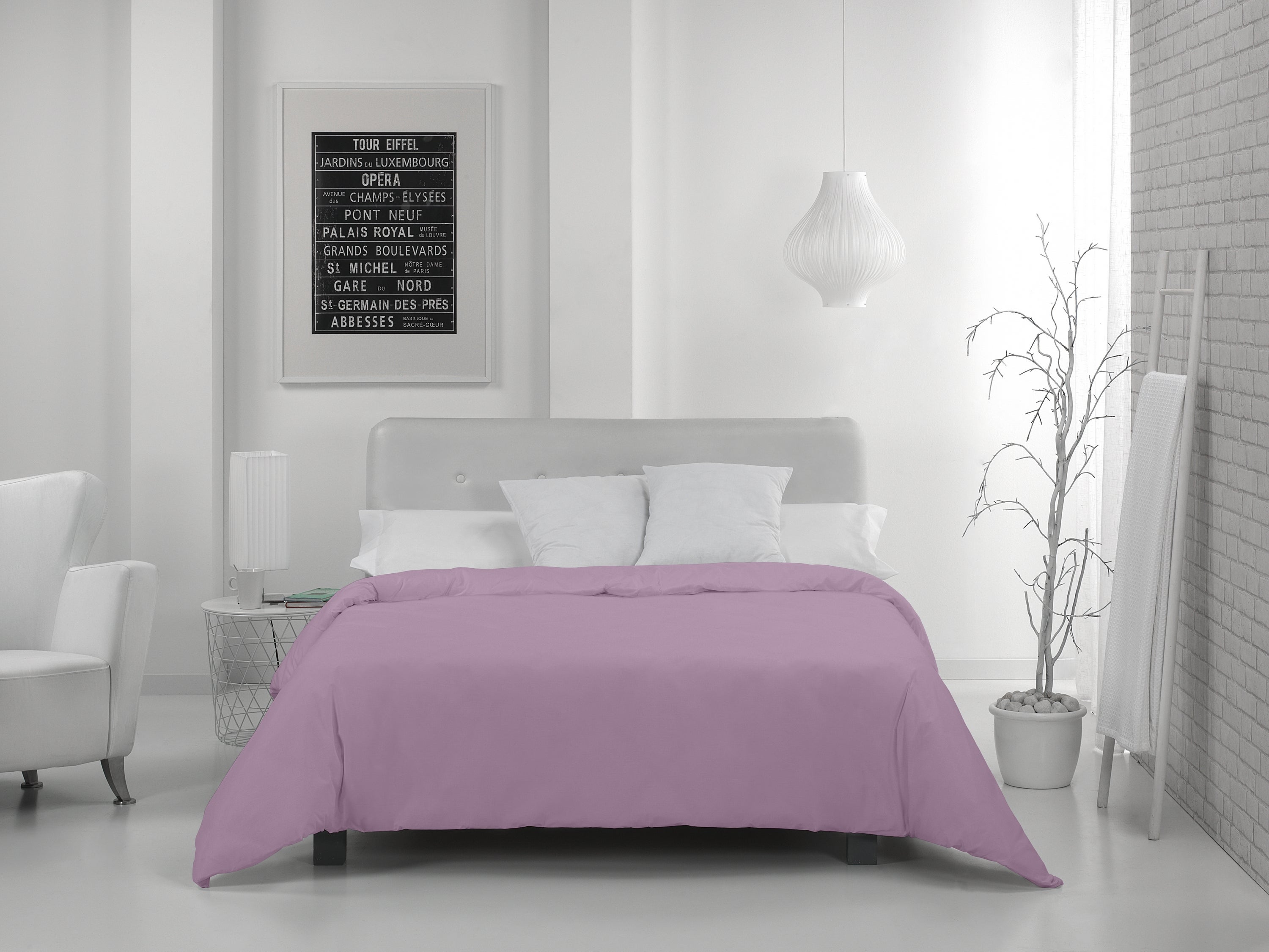 HOUSSE DE COUETTE mauve lit 180/200 (1 pièce) - 2
