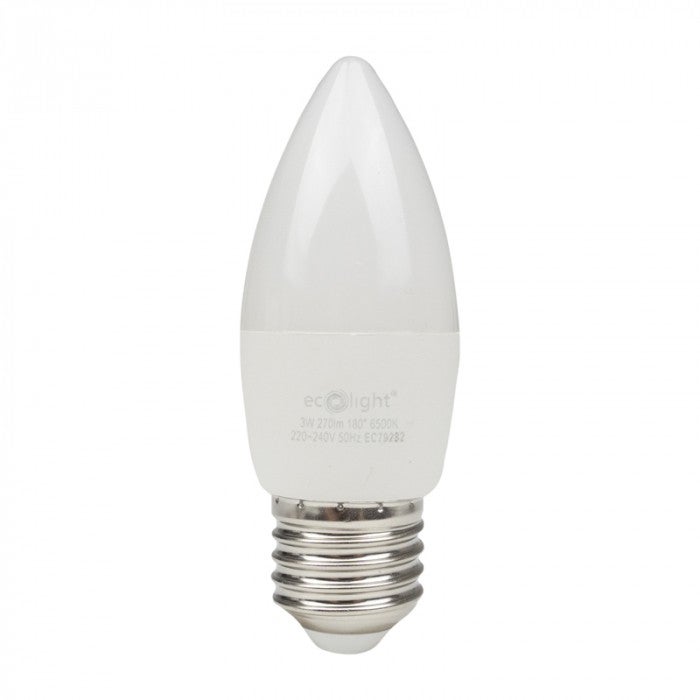 LED bougie E27 3W 6500K 270lm anti-scint. Ecolight | Leroy Merlin