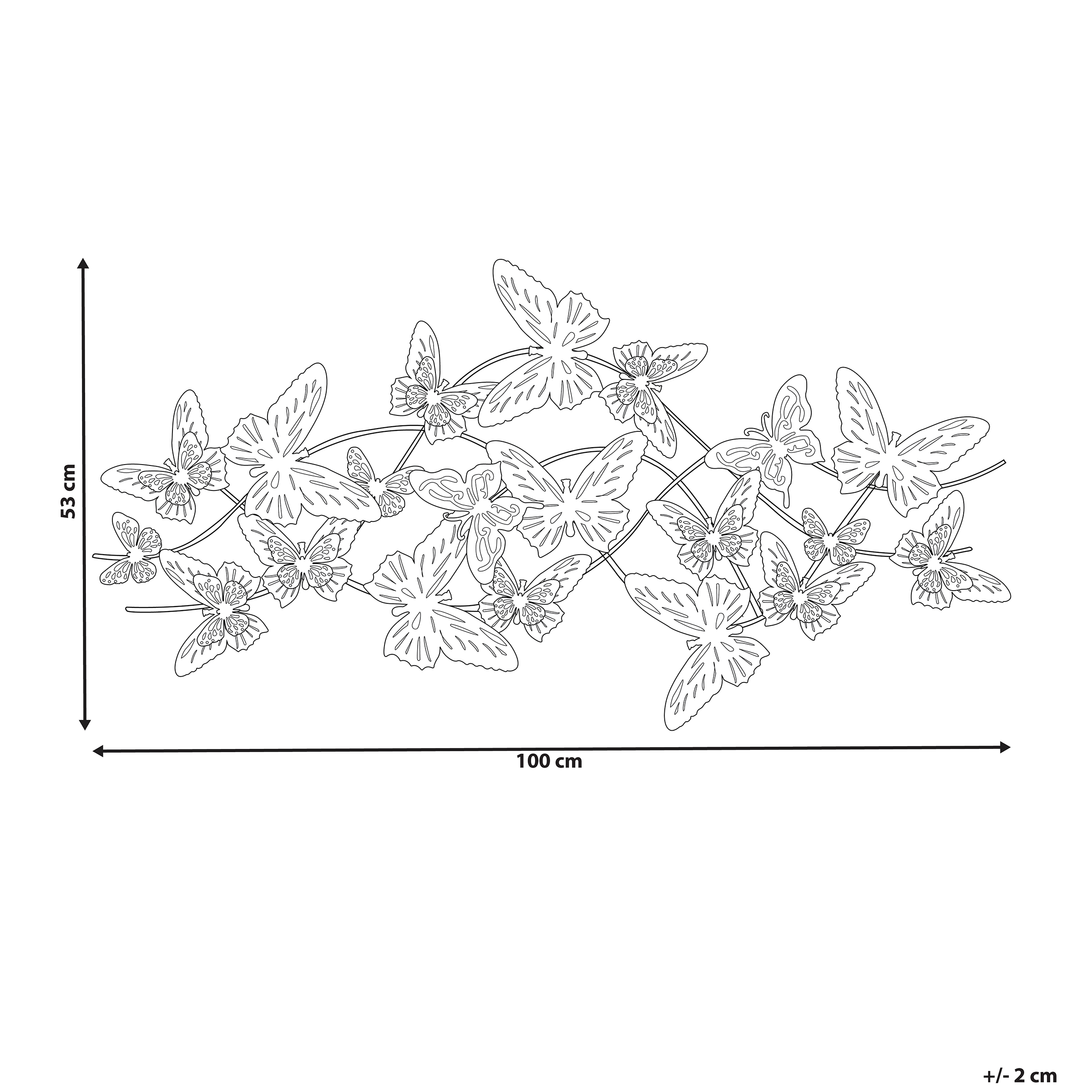 Décoration murale Papillon GALLIUM Métal 53 cm Multicolore - 3