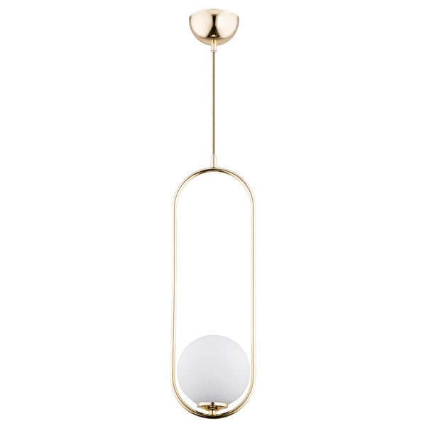 Lampa wisząca Noval złoto-biała 1 x E14 x 40W wym: 80 x 16 x 15 cm Alfa