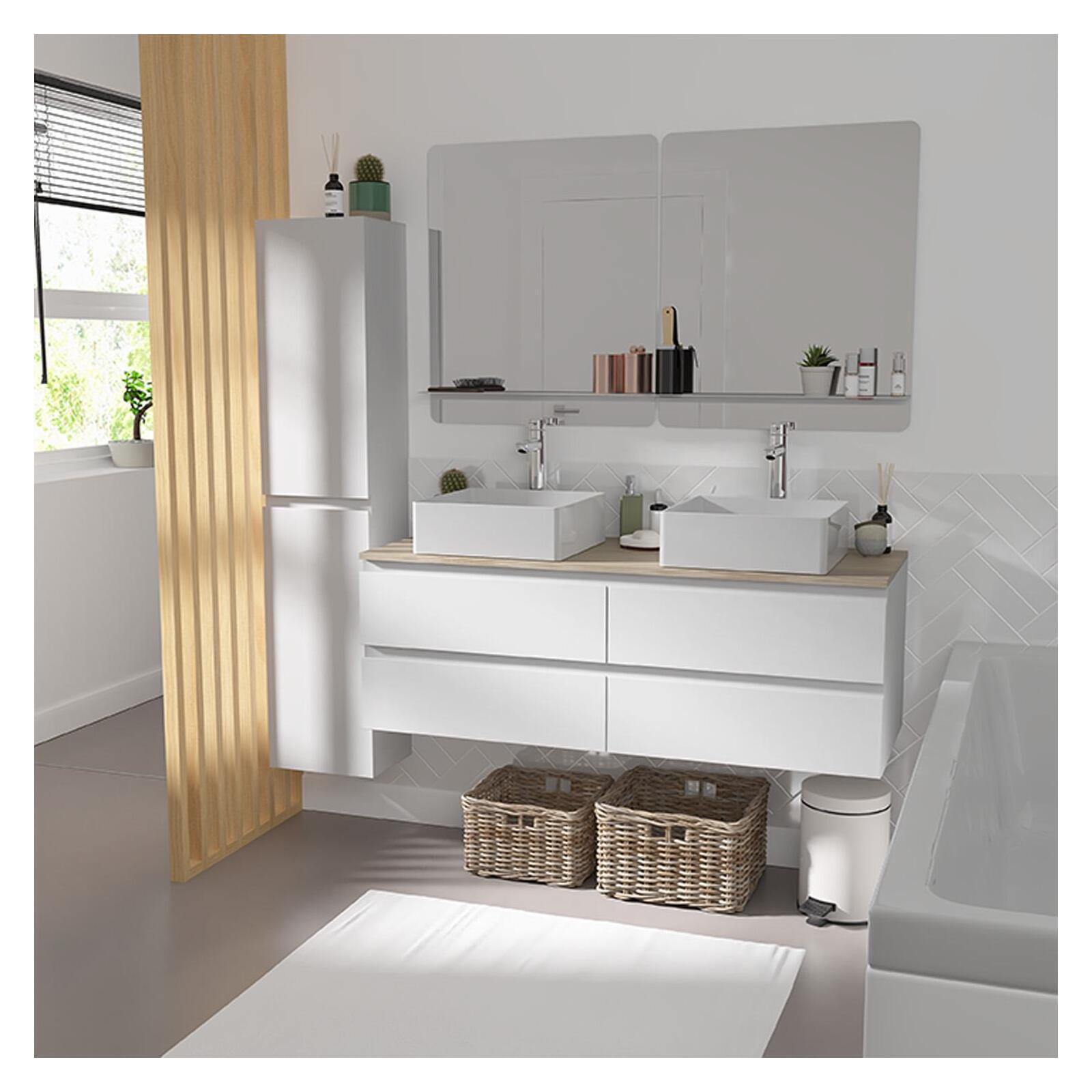 Meuble sous vasque suspendu SORRENTO 4 tiroirs 120cm - 4