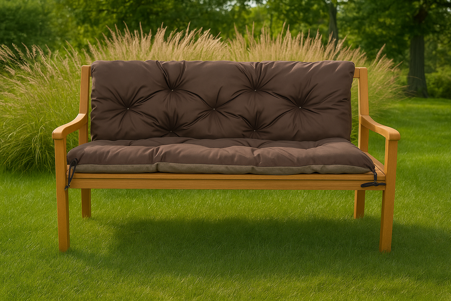 Coussin pour banc de jardin 150x50x40cm, coussin de jardin Marron, coussin de banc de jardin, coussin de balançoire, coussin de banc extérieur - 3