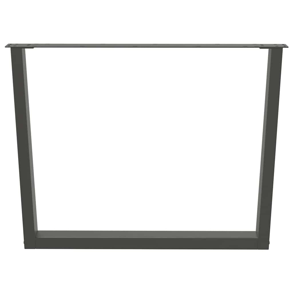 Maison Exclusive - Pieds de table à manger en forme de V, 3 pièces, anthracite, 100 x (72-73,3) cm, acier - 5