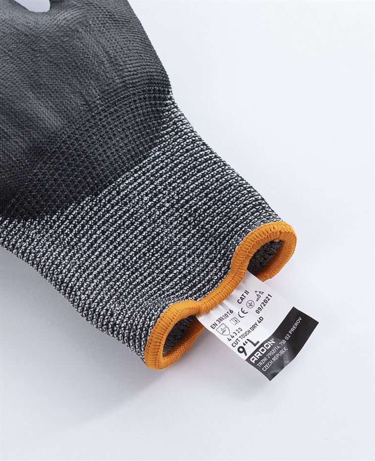 Gants de travail CUT TOUCH DRY 4D Gris - Taille 9 - 2