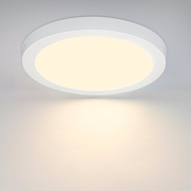 ZMH Plafón LED moderna de 23 cm, color blanco, para dormitorio y salón.