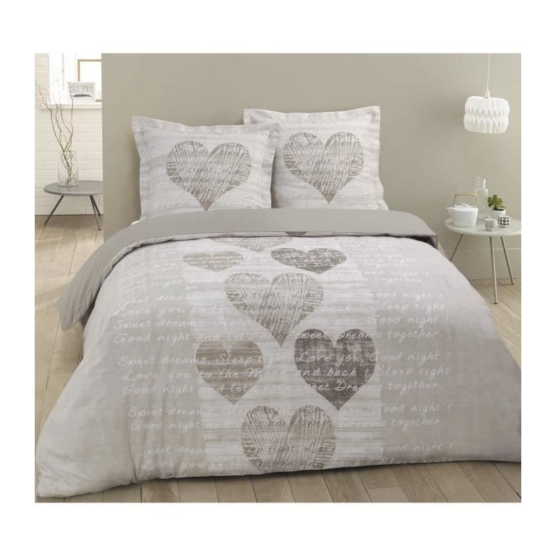 Vision Alice – Parure De Lit 240x220 Cm 100% Coton, Housse De Couette + 2 Taies 65x65 Cm, Doux Et Respirant Pour Lit 2 Personnes, Style Élégant Et Confortable