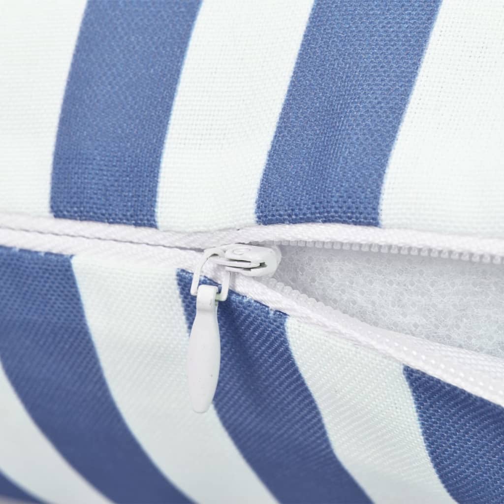 Maison Exclusive - Cuscini da Esterno 2 pz Stampa a Righe 45x45 cm Blu - 8