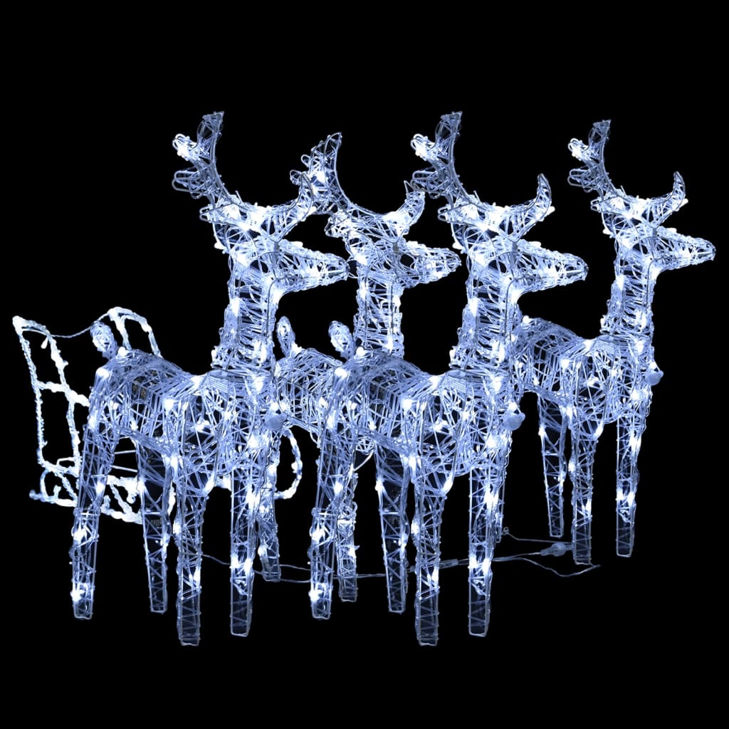 VidaXL Renne di Natale 2 pz Multicolore 80 LED in Acrilico | Leroy Merlin