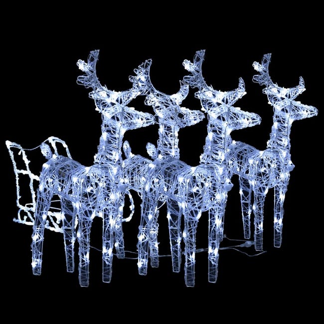 VidaXL Renne di Natale 2 pz Multicolore 80 LED in Acrilico | Leroy Merlin VidaXL Renne di Natale 2 pz Multicolore 80 LED in Acrilico | Leroy Merlin