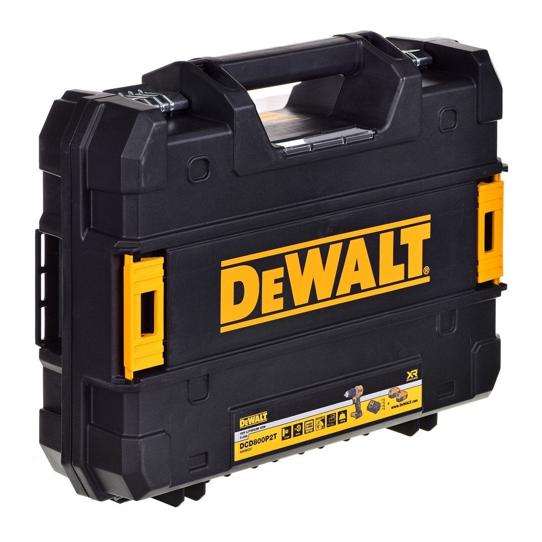 Perceuse visseuse 18V 90 Nm (2x5.0 Ah) en coffret TSTAK - DEWALT DCD800P2T-QW - 7