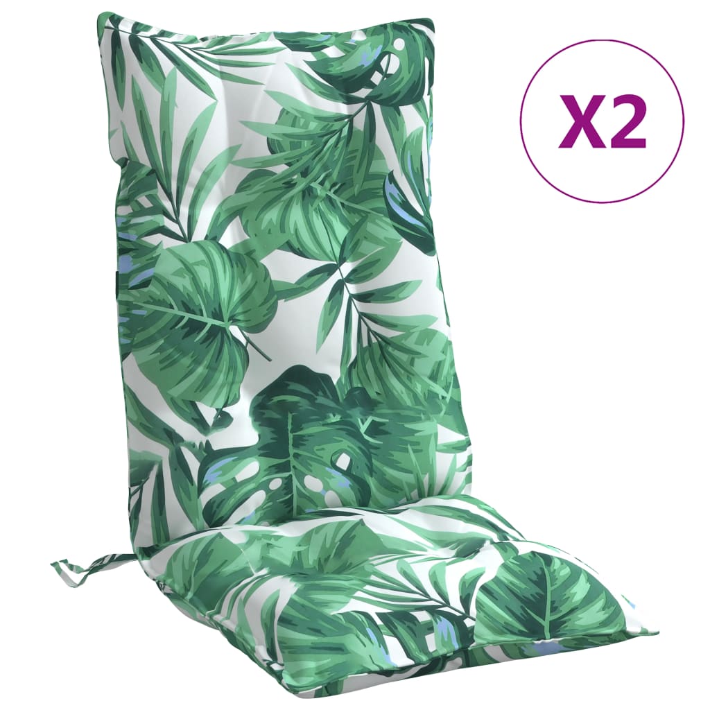 Lot De 4 Coussins De Chaise Jardin 45x45 Cm - Dossier Bas, Rembourrage, Sangles, Intérieur/extérieur