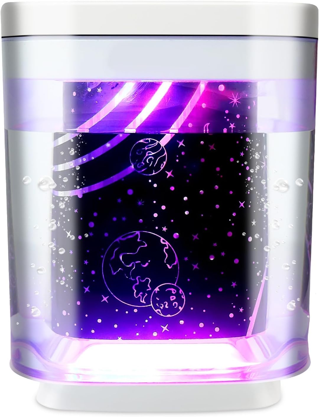 Biały nawilżacz powietrza 1000 ml - przenośny nawilżacz ultradźwiękowy - mały nawilżacz USB z automatycznym wyłączaniem i funkcją lampki nocnej