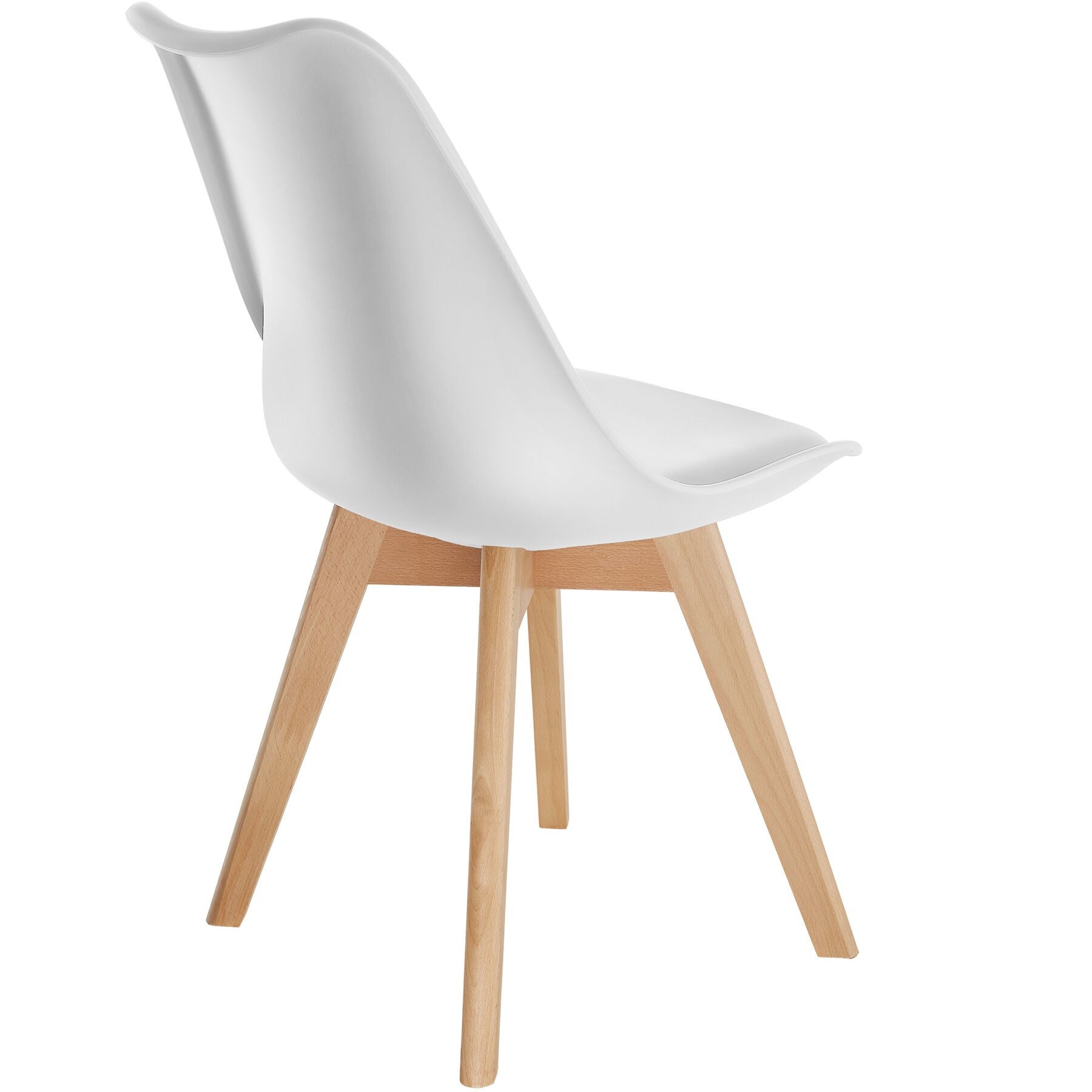 Lot de 4 chaises de salle à manger en polypropylène style scandinave forme ergonomique TECTAKE - 4