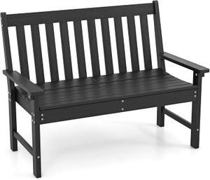 Panca Da Giardino 2 Posti GIANTEX - 120x81x106 Cm - Tessuto Resistente, Struttura Metallica 400 Kg - Marrone/Nero Per Esterni