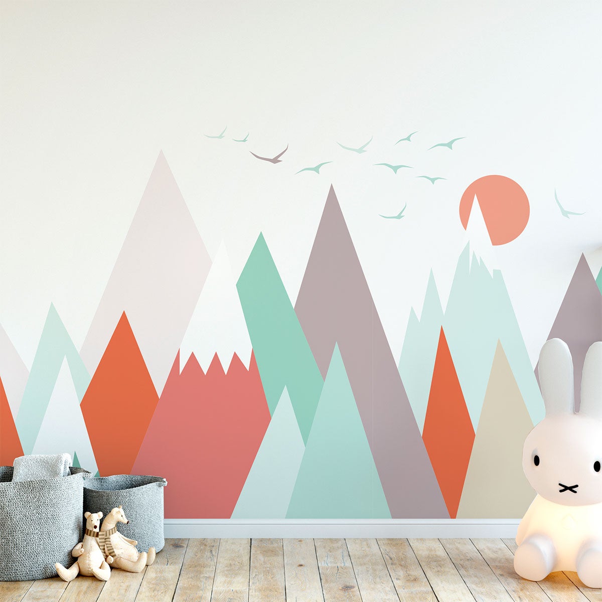 Adesivo bambino di montagna scandinavo melanika - Sticker adesivo - adesivi murali - 100x150cm - 6