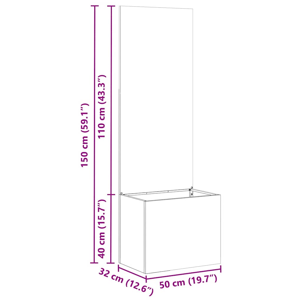 Écran de confidentialité de jardin Argent 50 x 32 x 150 cm vidaXL - 3