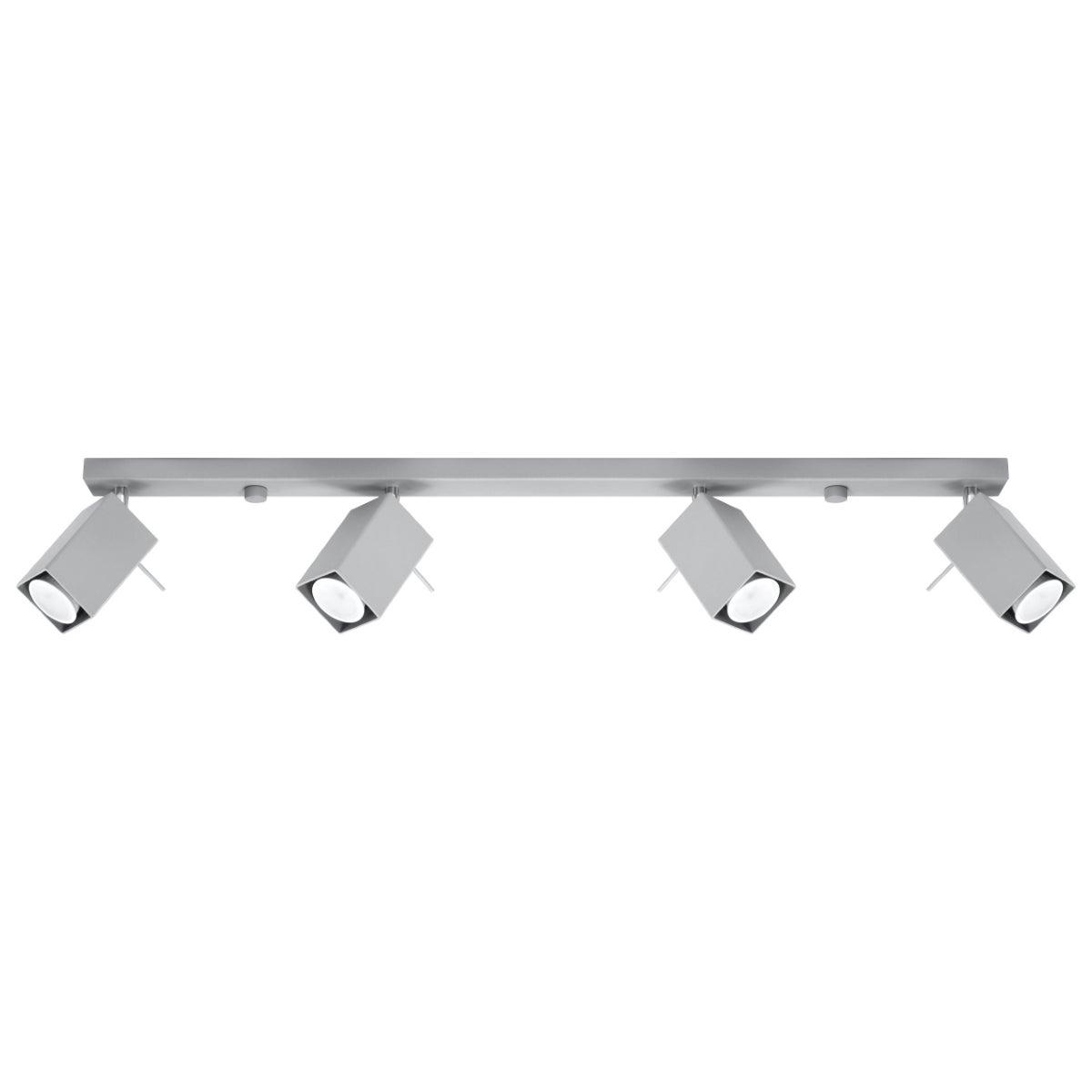 Reflektor sufitowy spot natynkowy Merida listwa szaro-chromowany 4xGU10x40W wym: 80 x 80 cm metal Sollux Lighting