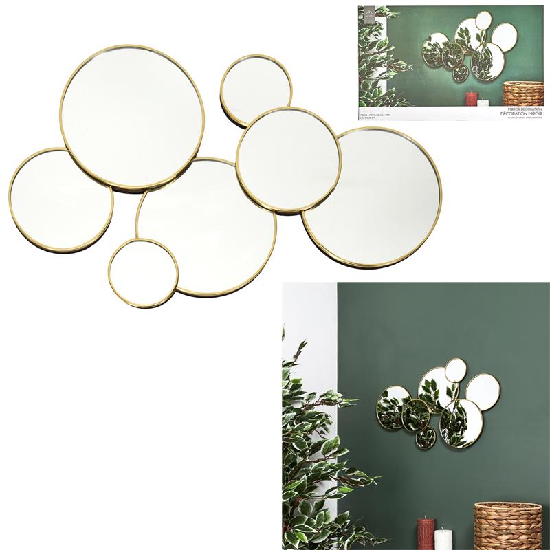 Miroir - Home Deco Factory - Rond - Doré - 4