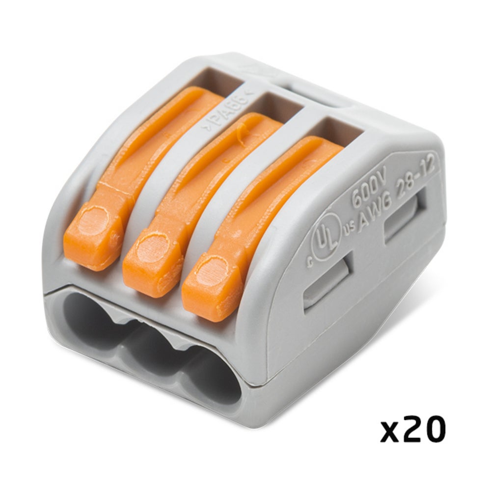 Valisette 50 bornes WAGO, pour fils souples et rigides 0,08-4 mm², sans outil, 32A, avec point de test - 5