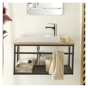 Meuble Lave-mains Vasque Blanche Will Avec Robinet chromé