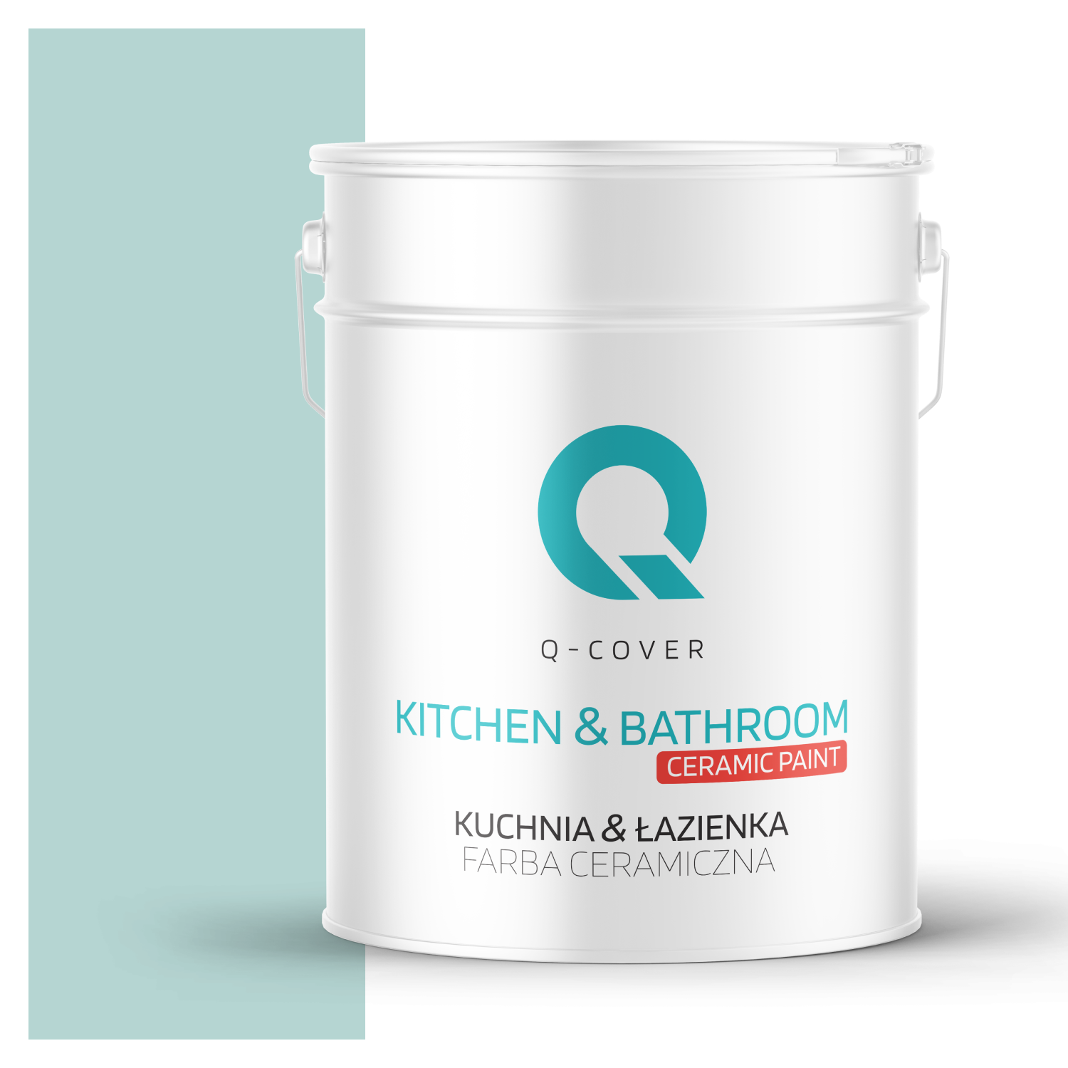Farba Ceramiczna Kuchnia &amp; Łazienka Q-Cover Miętowy jasny H1561 Głęboki Mat 10L