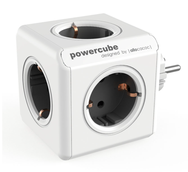 Allocacoc Ladrón Powercube Original 5 Tomas. Color Gris , Leroy Merlin