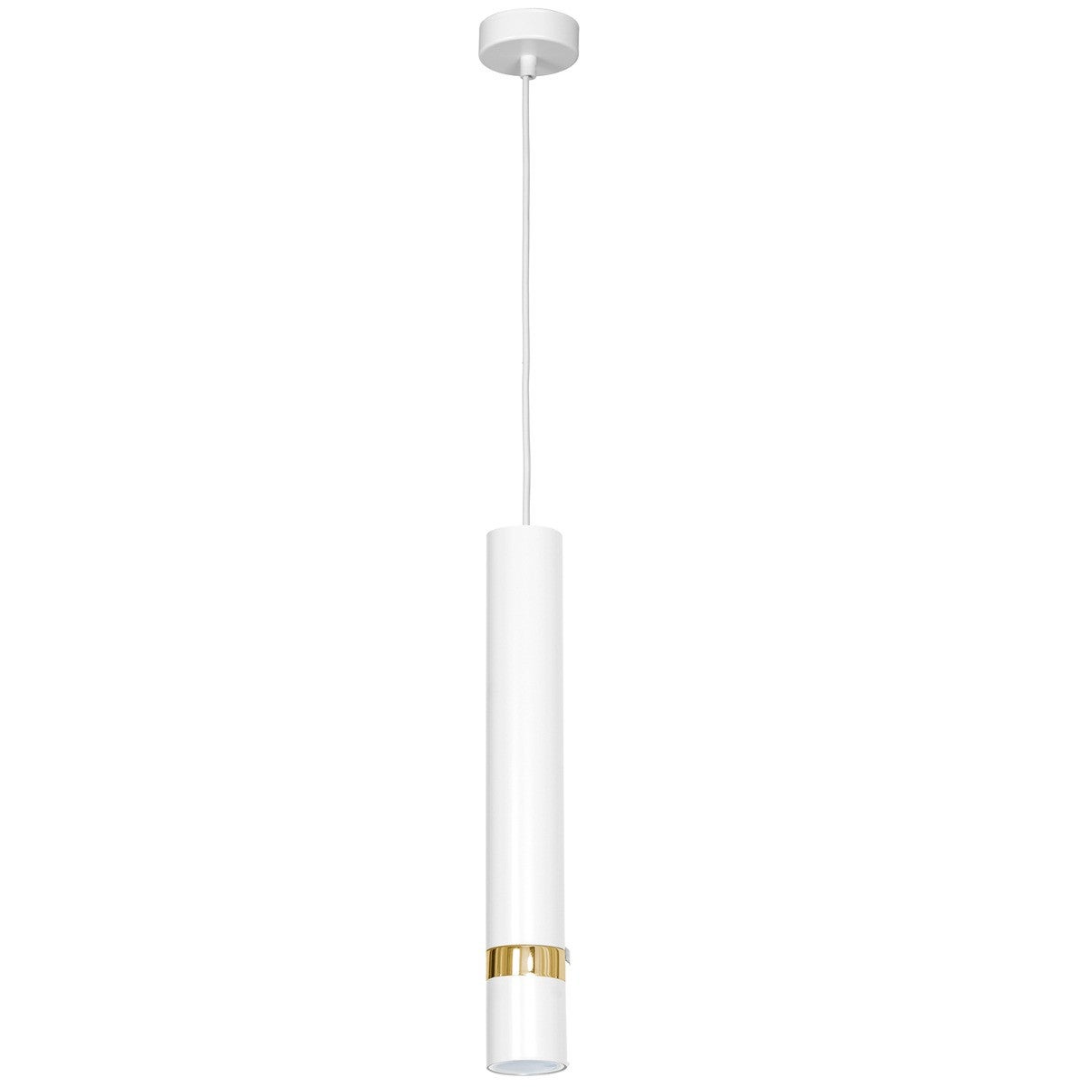Lampa wisząca Reno biały matowa-złota 1xGU10x8W tuba wym: 110 x 8 x 8 cm metal Luminex
