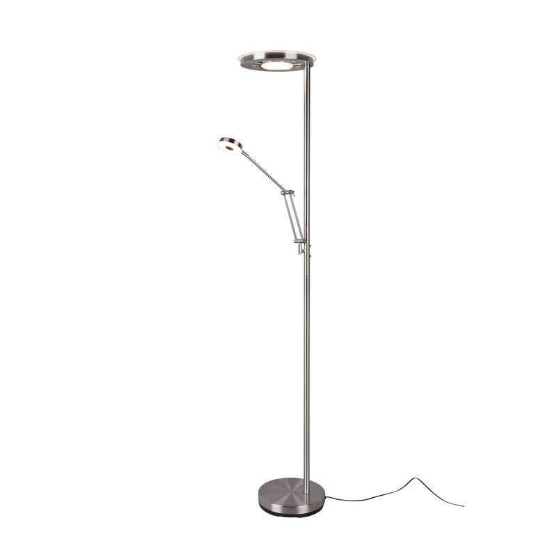 Lampa podłogowa stojąca Barrie srebrno-biała LED 38W 2700K - 4000K 4600lm wym: 181 x 30 x 30 cm metal Trio