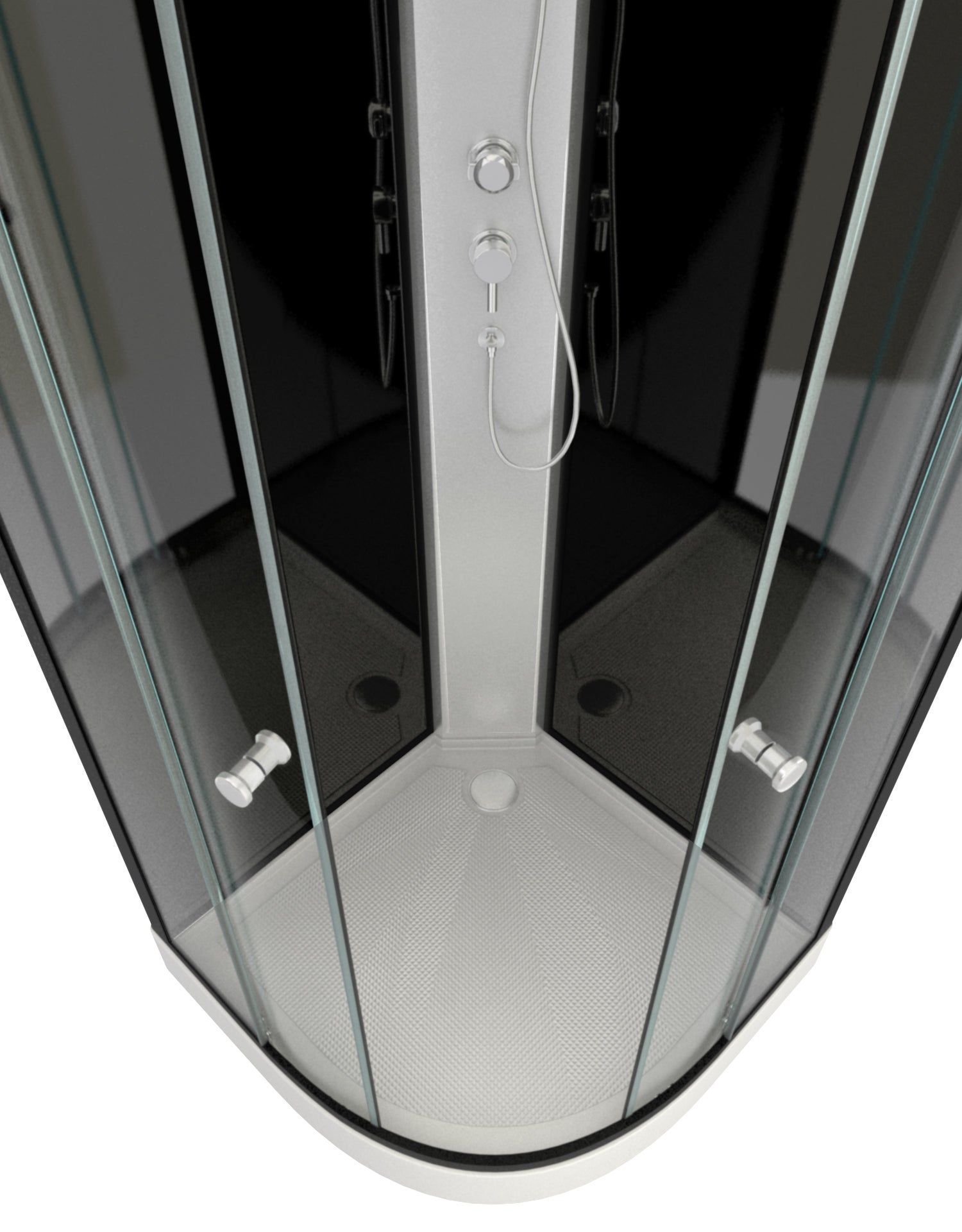 Cabina doccia da 1/4 cerchio 85x85x225cm - Nebulosa - 4