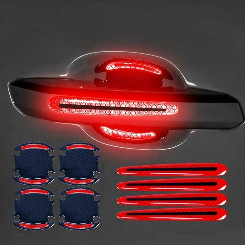 Ccykxa - 8PCS Protecteurs en Fibre de Carbone Universal Voiture Porte Ccykxa - 8PCS Protecteurs en Fibre de Carbone Universal Voiture Porte