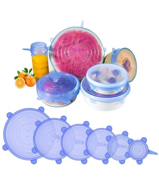 18 Coperchi In Silicone Estensibili - Senza BPA, Per Conservazione Alimenti, Lavabili In Lavastoviglie - Foto 7