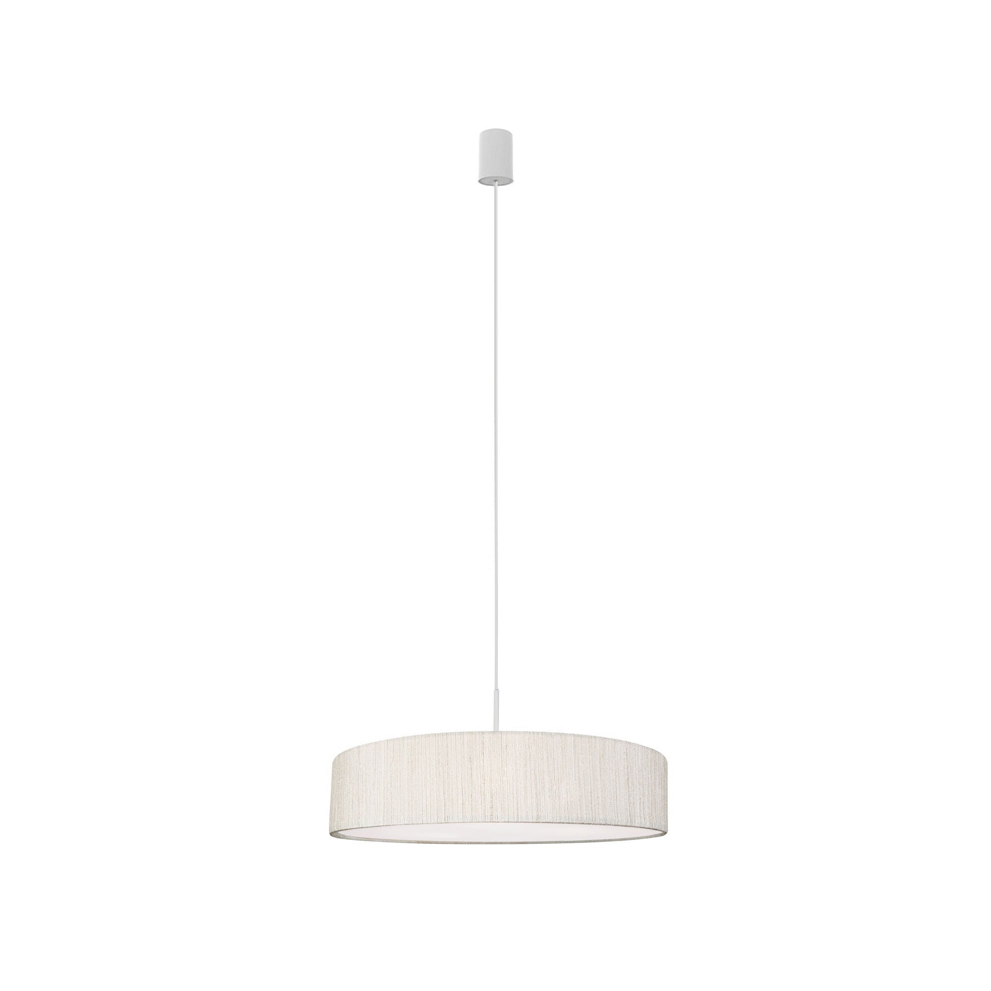 Lampa wisząca Turda kremowo-srebrna 3xE27x25W wym: 110 x 50 x 50 cm tkanina Nowodvorski Lighting