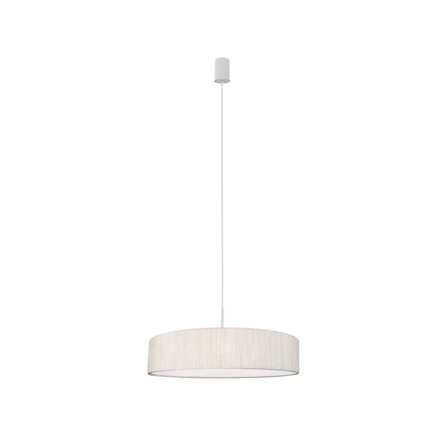 Lampa wisząca Turda kremowo-srebrna 3xE27x25W wym: 110 x 50 x 50 cm tkanina Nowodvorski Lighting