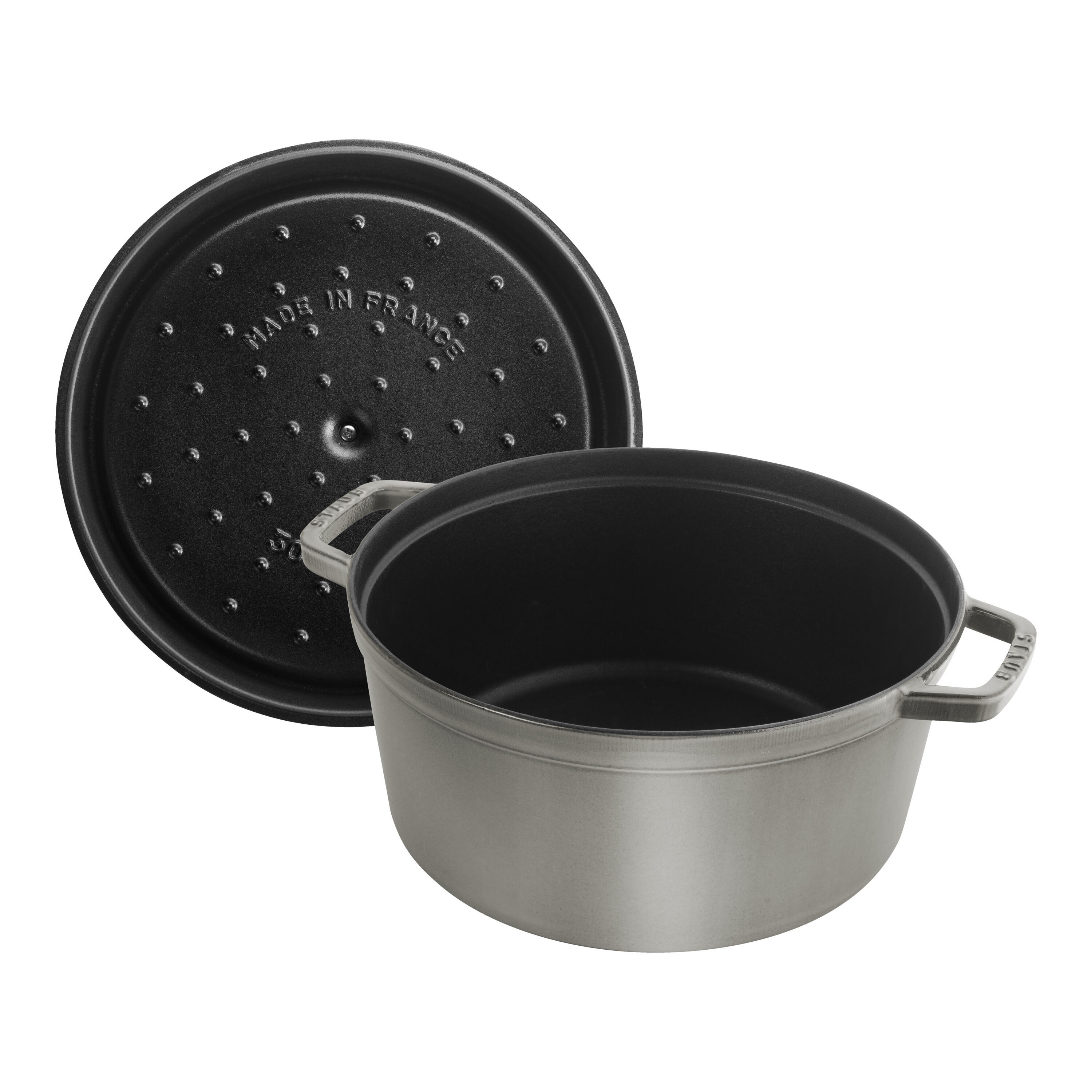 STAUB Cocotte Rotonda In Ghisa 9 Qt – Grigio Grafite