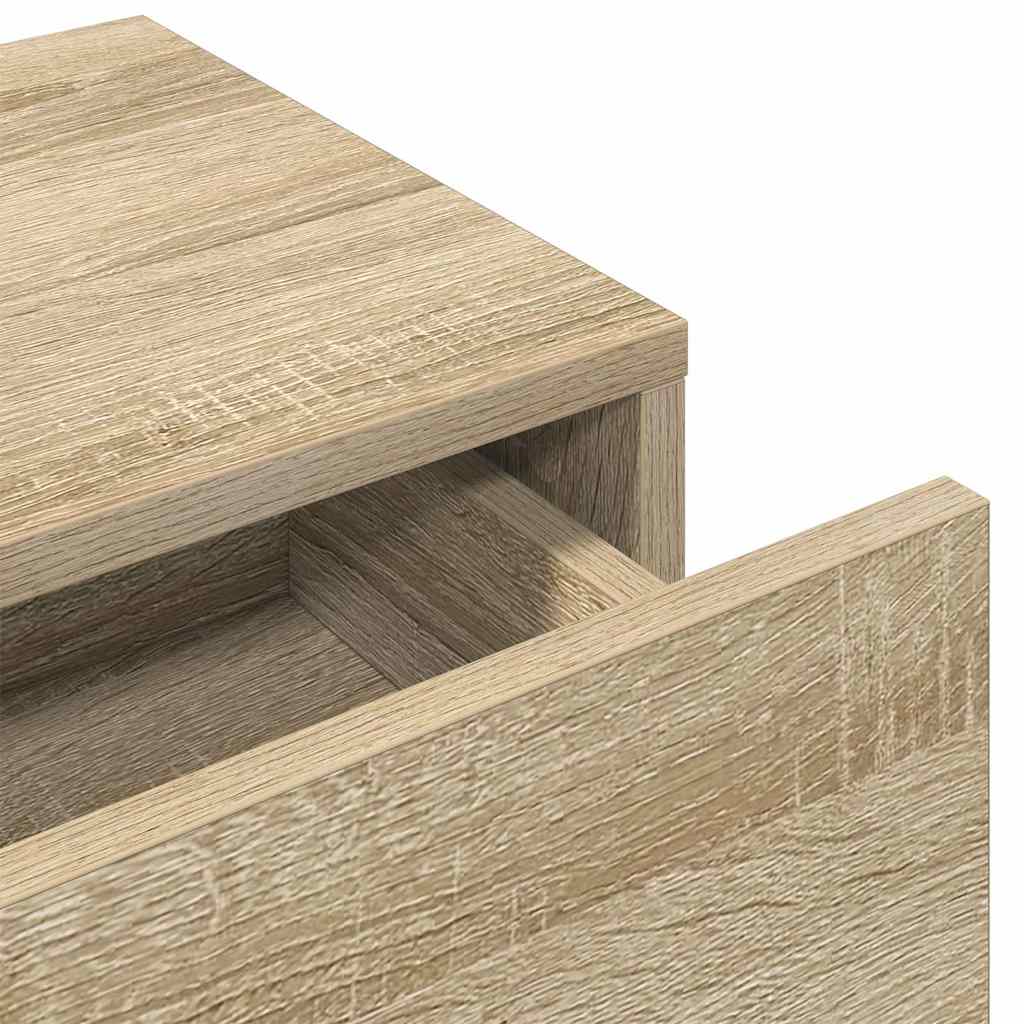 Étagère murale | Étagère flottante | Étagère suspendue avec tiroirs chêne sonoma bois d'ingénierie CFW932281 - 8