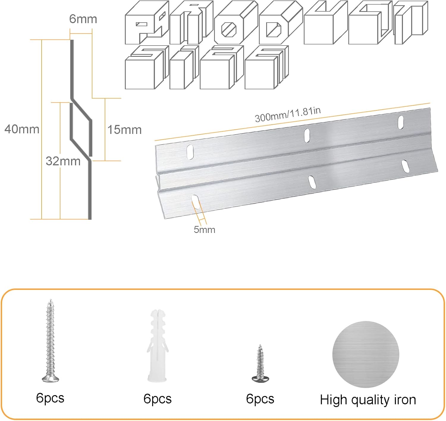 Rail Fixation Miroir Lourd Z Support de Montage Crochet Fixation Cadre Lourd Supports pour Photos Miroirs Connecteur Meubles - 2