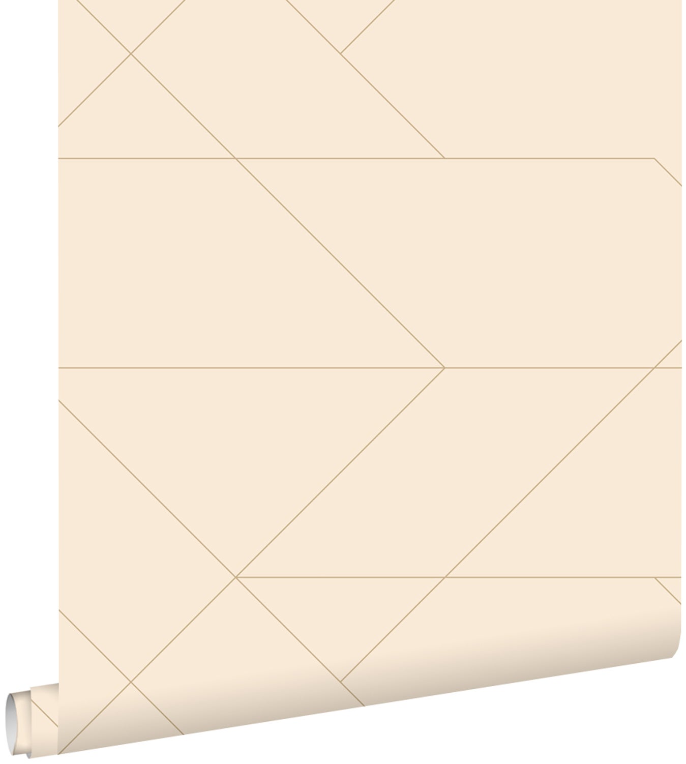 Tapeta linie graficzne beżowym - 50 x 900 cm - ESTAHOME