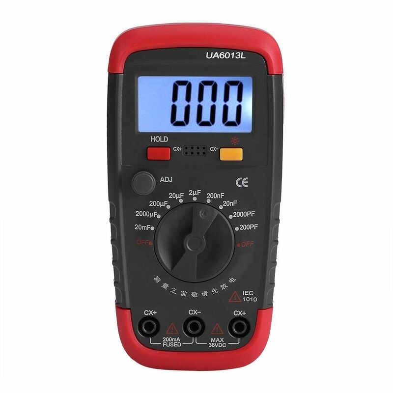 Misuratore Di Capacità Digitale GOLDHAMP 36D, Tester Condensatore 200pF-20mF, Con Retroilluminazione LCD E Display 1999 Conteggi, Per Elettricisti E Hobbisti