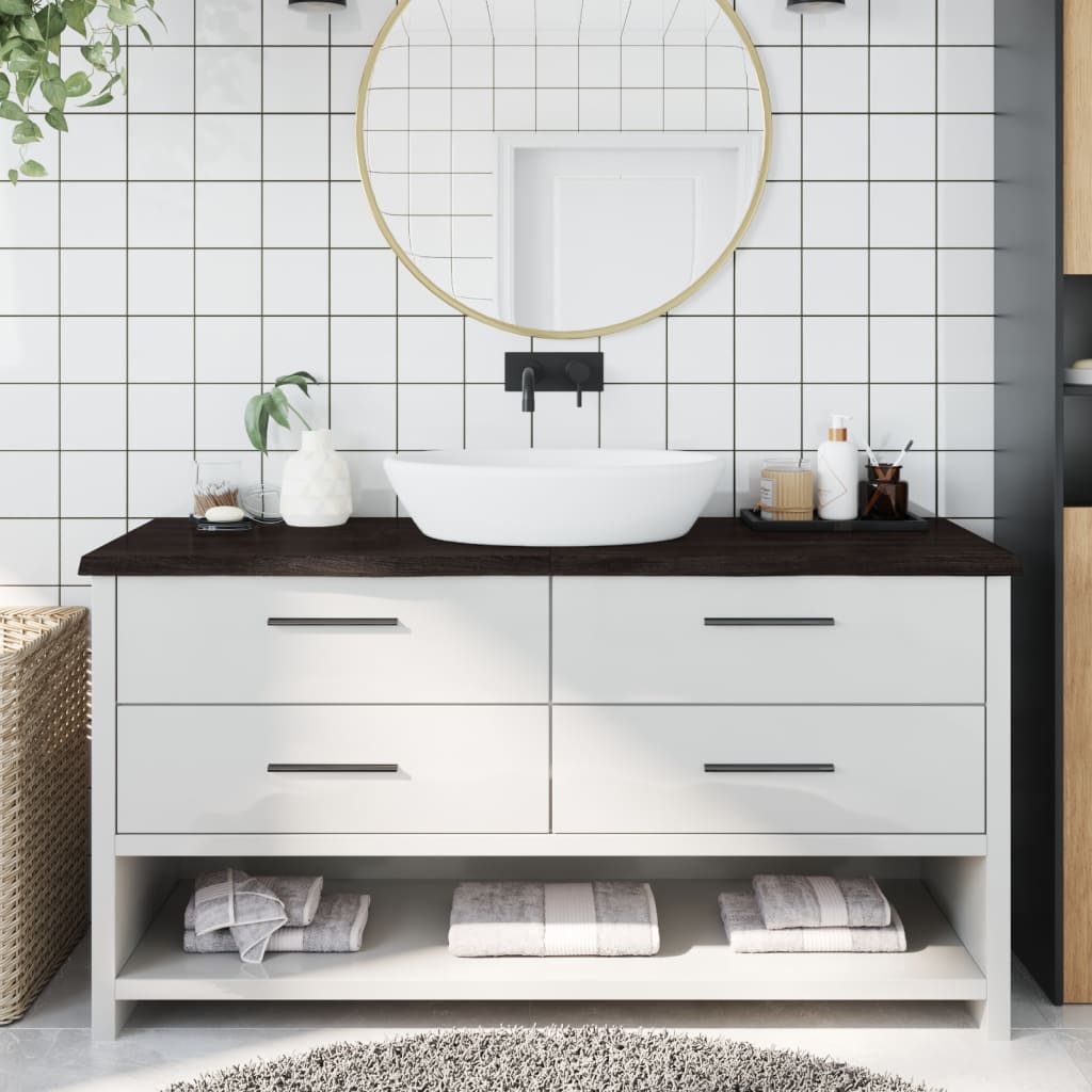 Dorhors Organizer Da Bagno A 2 Livelli In Legno E Ferro – Bianco Rustico, 34,2x17,5x32 Cm, Salvaspazio Per Piano Del Bagno E Cucina - 3