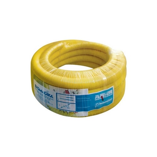 Gaine Jaune Protection Tuyau Gaz - PVC Anti-Choc - Diam. 20/3/4" - Rouleau 25m
