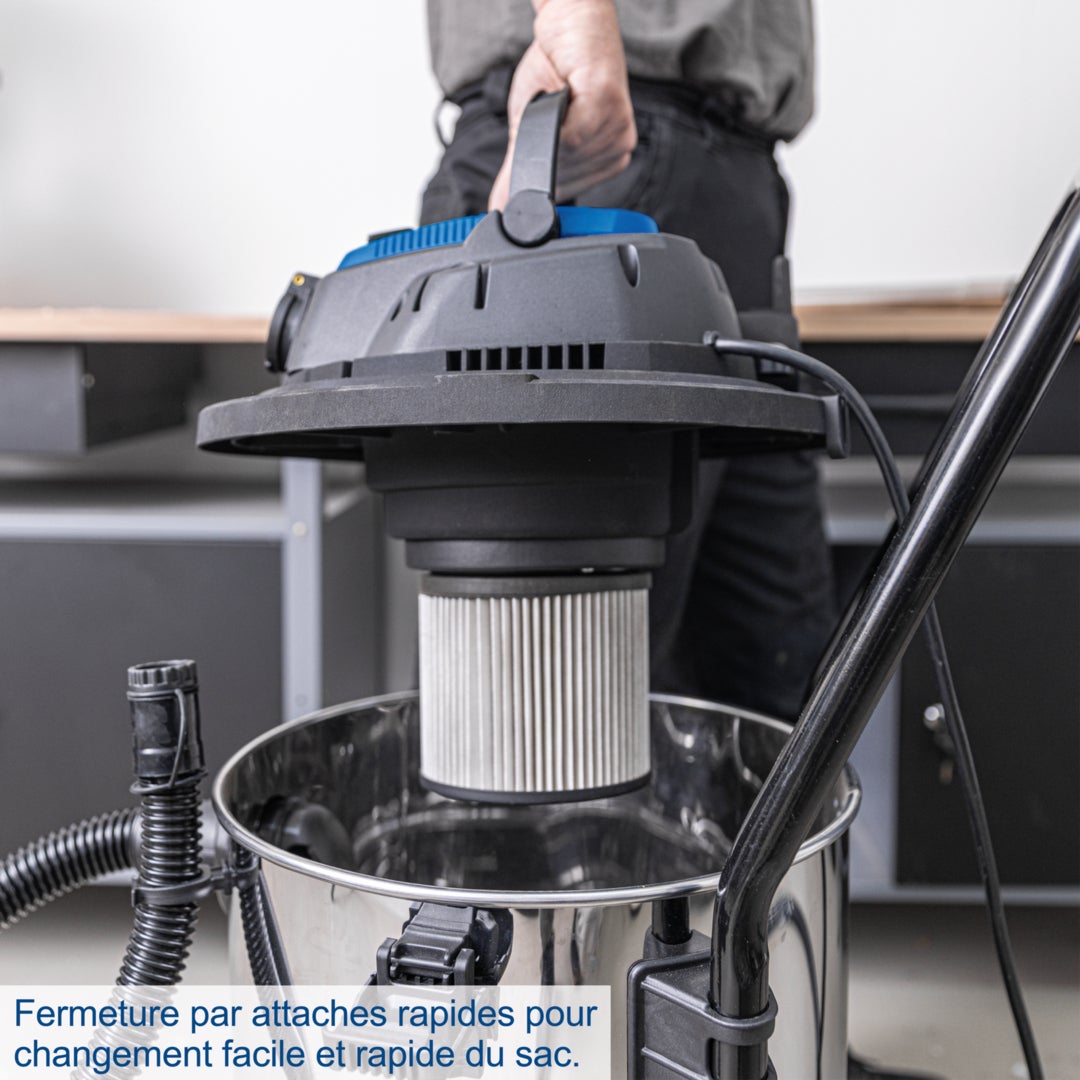 Scheppach Aspirateur eau et poussières 3en1 VC50 - capacité 50L - 1400W - puissance d'aspiration max 20 kPa - accessoires inclus - 7