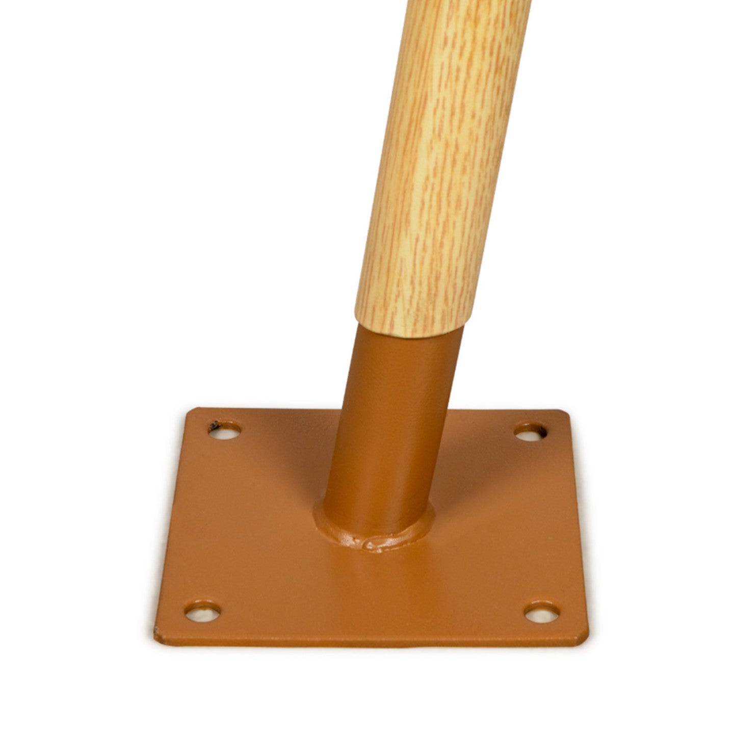 Lot de 2 mâts de fixation effet bois pour voile d'ombrage H.220 cm poteaux et bases acier - 4