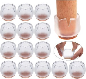 Protectores De Suelo Para Patas De Silla - 40 Unidades, Fieltro Y TPR, Diámetro 14-19 Mm