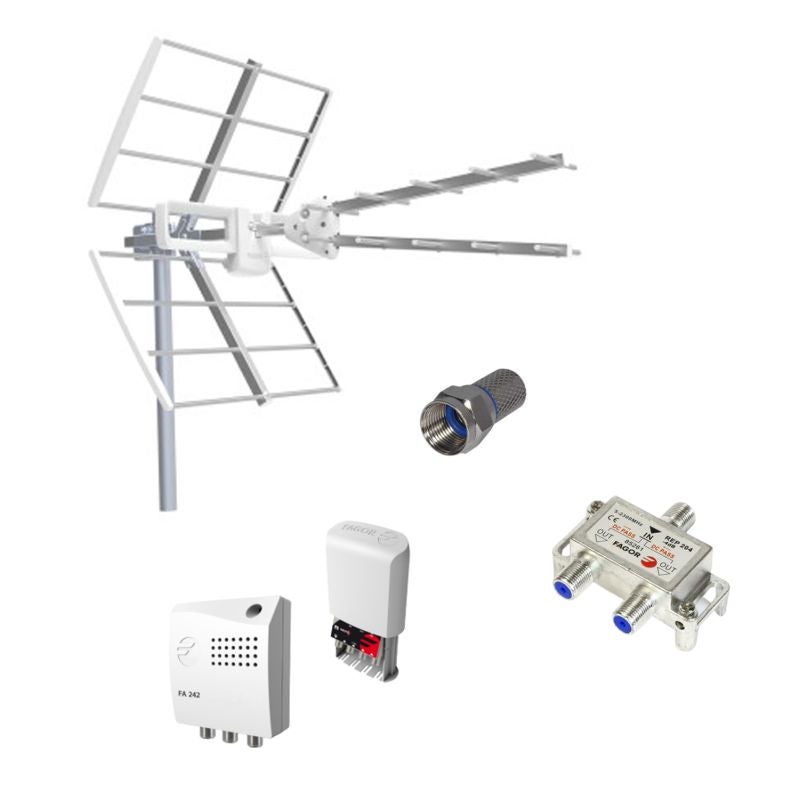 PACK FAGOR EVA 48 Antenne TV TNT LTE 5G Rateau + Kit Amplificateur de — free download