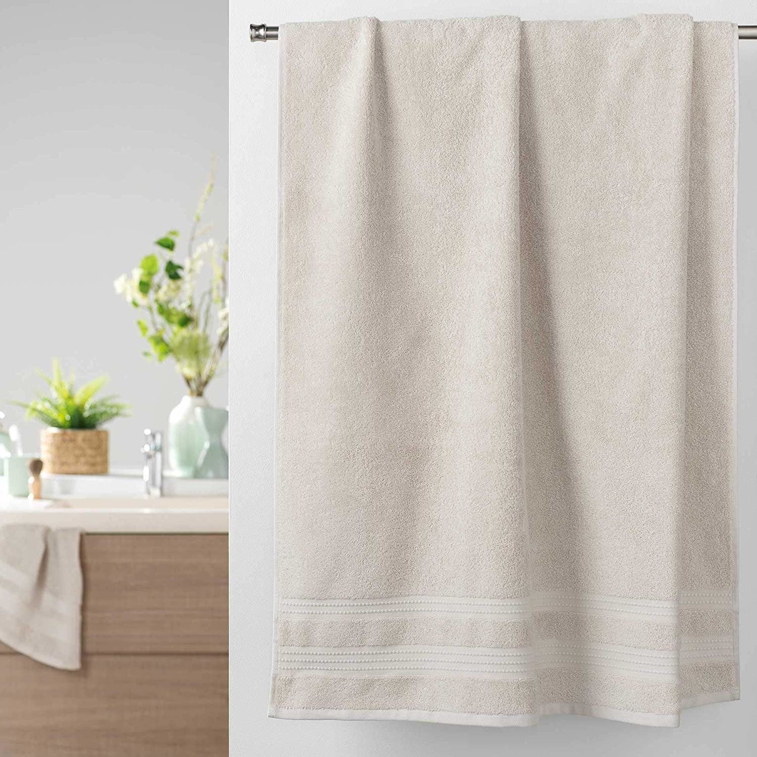 Lenzuolo da doccia riciclato Abby Bianco 70 x 130 cm