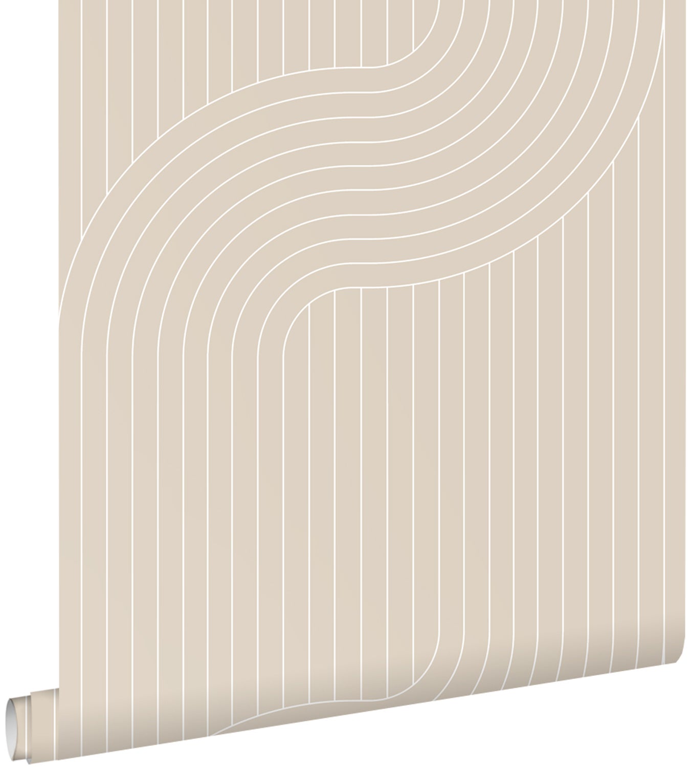 Papier Peint Lignes Graphiques Beige 50 X 900 Cm ESTAhome Leroy 