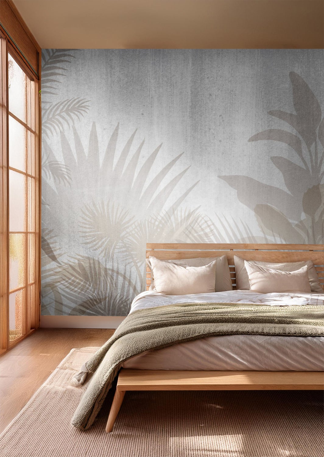 Fotomurale piante tropicali grigio e beige - 360 x 254 cm - Sanders & Sanders - 6